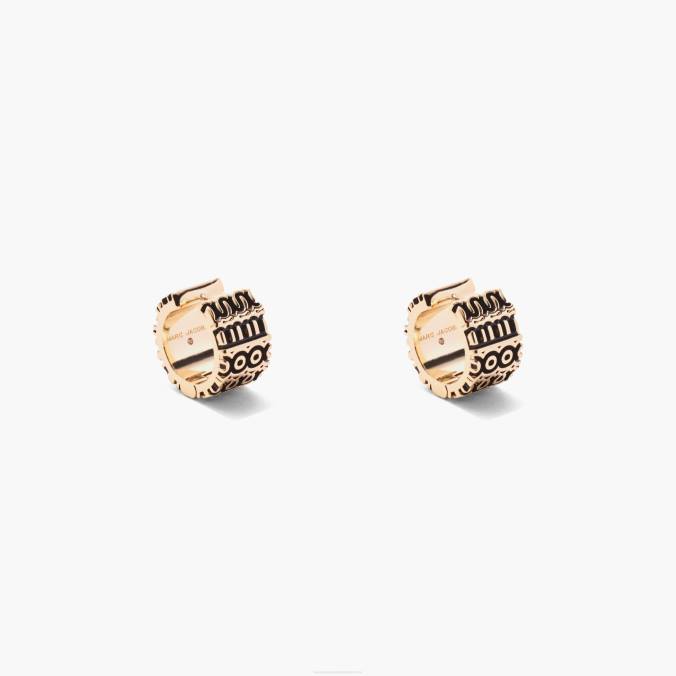 Marc Jacobs The Monogram Engraved Hoops 0ZF6438