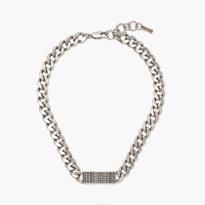 Marc Jacobs The Barcode Monogram ID Chain Necklace 0ZF6418
