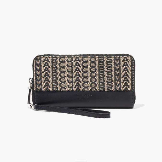 Marc Jacobs The Monogram Jacquard Continental Wristlet Wallet 0ZF6256