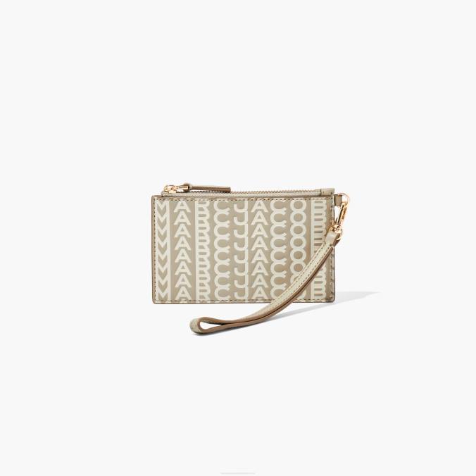 Marc Jacobs The Monogram Leather Top Zip Wristlet 0ZF6269